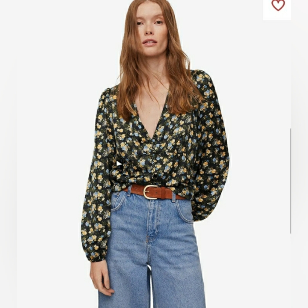 Mango marlene Floral Top Size S